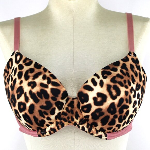 Pink Victoria Secret Leopard Print Bra - Picture 1 of 7